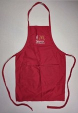 Vintage McDonald's 1996 Atlanta Games Official Restaurant Red Employee Apron USA picture