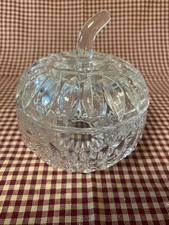 crystal candy dish with lid picture