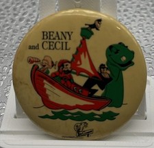 Vintage Bob Clampett Beany and Cecil w/ Boat Pinback Button 1949-50-61 picture