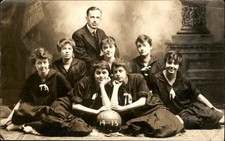 Tyrone PA YMCA Girls Basketball Team c1910s Real Photo Vintage Postcard bhn picture