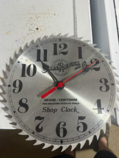 Sears/Craftsman Saw Blade Style Wall Clock Quartz Analog Silver Metal Round picture