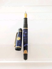 vtg Blue Gt Waterman Phileas Fountain Pen - Steel F Nib picture