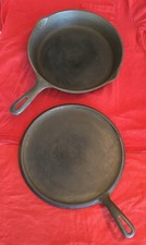 GRISWALD - SKILLET AND GRIDDLE-ERIE PA. 609 H GRIDDLE & 10.5” SKILLET - VINTAGE  picture