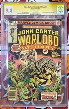 John Carter #1 CGC 9.4 SS Stan Lee Bronze Age Key Mult. 1st App White Pages 1977 picture