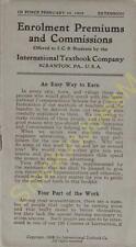 Enrollment Premiums and Commissions International Textbook Company 1909 picture