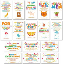 60 Mini Bible Verse Cards for Kids,Scripture Christian Inspirational Cards | picture