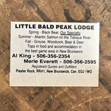 1982 Little Bald Peak Lodge Tobique River Hunt Fish Guide Vintage Print Ad NB CA picture