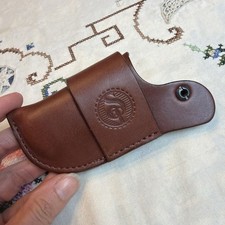 Southern Trapper AUTO FOLDING KNIFE SHEATH  Brown Leather picture
