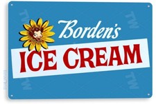 TIN SIGN Borden Ice Cream & Milk, Retro, Kitchen, Farmhouse, Cottage Decor, A017 picture