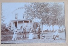 Antique Photograph Lakeland Florida Shelton & Dean Family Portrait Outdoors USA picture