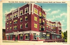 The Oaks Hotel Excelsior Springs MO Linen Postcard C.T. Art-Colortone 1940s picture
