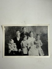 Antique c1900s Edwardian Family Photo Parents 5 Children Baby Original 7x5 picture