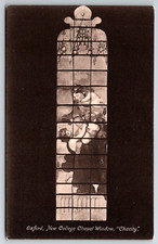 c1910s Oxford New College Chapel Window Charity Art Frith Antique Postcard picture
