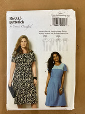 Butterick 6033 Connie Crawford Womens  Dress Sewing Pattern Sz Xsm- Xlg UC picture
