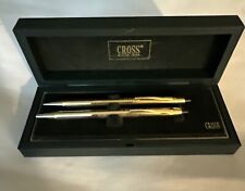 Cross 10k  Set Gold Ballpoint Pen & 0.9mm Pencil NIB Made Usa 450105 Ship Free picture
