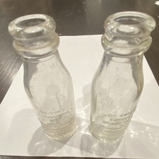 Antique Thomas A Edison Battery Oil Bottles Pair Embossed Bloomfield NJ USA picture