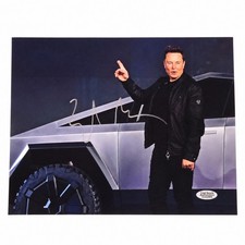 Elon Musk Space-X Tesla Signed Autographed Cybertruck Starlink Flying  Car Photo picture