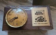 Kellogg's 80s Raisin Squares Desk Clock w Pen Holder Clock New Old Stock picture
