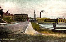 Vintage Postcard 1901-1907 Cumberland Mills ( S.D. Warren Co. Paper Mill)  Maine picture