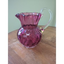 Murano Cranberry Glass Pitcher picture