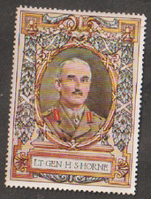 Lt-Gen. H. S. Horne vintage poster stamp picture