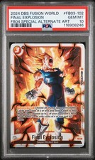 2024 DRAGON BALL FB04 SPECIAL ALTERNATE ART #FB03-102 FINAL EXPLOSION PSA 10 picture