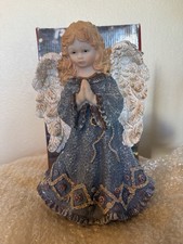 Vintage Kirkland’s Holiday Santa’s Collection Praying Angel Figurine 10”Nib picture