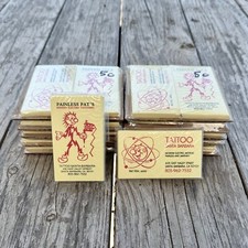 100 WHOLESALE 1990s Painless Pat's Tattoo Business Cards REDDY KILOWATT Logo LOT picture