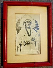 Early Penobscot Maine Native American Indian Framed Tribal Governor Nicola Photo picture