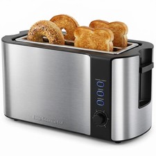 Elite Gourmet 4-Slice Long Slot Toaster, Extra-Wide Slots, 6 Browning picture