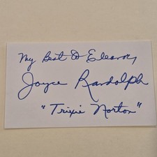 Joyce Randolph Signed Actress Autograph The Honeymooners Trixie Norton 4 picture
