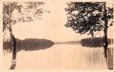 RPPC Iron River MI Michigan River Upper Peninsula Fishing Paradise Postcard E39 picture