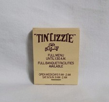 Vintage Tin Lizzie Restaurant Matchbook Belleville Michigan Advertising Full picture