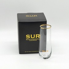 SUR Restaurant Lounge Champagne Glasses Vanderpump Rules 4pc Set Real Housewives picture
