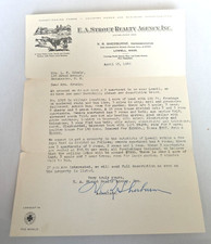 Vintage 1949 F.A. Strout Real Estate Letterhead Lowell, MA picture