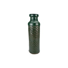 Vintage Studio Pottery Green Glazed Textured Ceramic Vase picture