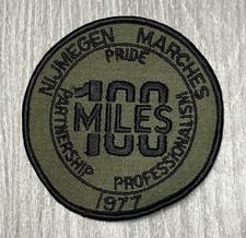 Vintage 1977 Nijmegen Marches 100 Miles Pride Partnership Professionalism Patch picture