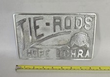 Vintage Cast Aluminum  TIE - RODS  HOPE B.C.H.R.A  Car   Plaque  picture