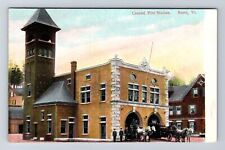 Barre VT-Vermont, Central Fire Station, Antique, Vintage Postcard picture