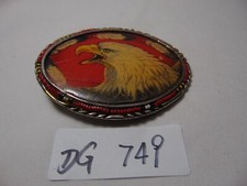 S.S.I. DIAMOND BACK RATTLER HAND CRAFTED EAGLE BELT BUCKLE MADE IN USA picture