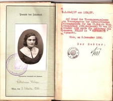 University of Vienna Wilma KELSEN WINTERNITZ CRIGER 1933 to 1938 Booklet picture