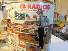 Vintage Cheinco CB Radio Jargon Metal Trash Can, Big Rig, Smokey 10-4 1970s picture