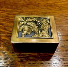 Antique Tiffany Studios #804 Bookmark Enameled StampBox,Divider,Dark Gold Patina picture