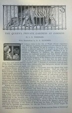 1891 Queen Victoria's Private Gardens at Osborne illustrated picture