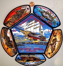 BSA SAN DIEGO IMPERIAL 2023 OA 45 JAMBOREE 2017 6-PATCH JSP CAR PLANE STEAMPUNK picture