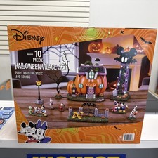 Disney Halloween Village 10 Piece Set - Mickey, Minnie, Goofy, Donald picture