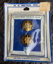 PR. OF NEW N.S. MEYER M22 1969 US ARMY INTELLIGENCE ENLISTED INSIGNIA DOUBLE PIN picture