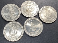 MGM Grand Las Vegas One Dollar Token Lot-1993 Set Of 5- Characters picture