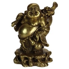 Cast Brass Buddha Figurine C1900 picture