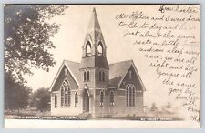 Plymouth Illinois~Methodist Church~MC Shaffer Druggist Pub~1907 UDB RPPC picture